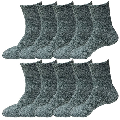 10 Pairs Womens Soft Winter Wool Thick Knit Thermal Warm Crew Cozy Boot Socks