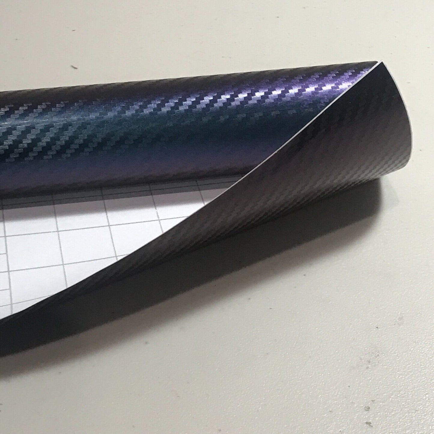 12" x 60" Carbon Fiber Blue Car Vinyl Wrap Auto Sticker Decal Film for Vehicle