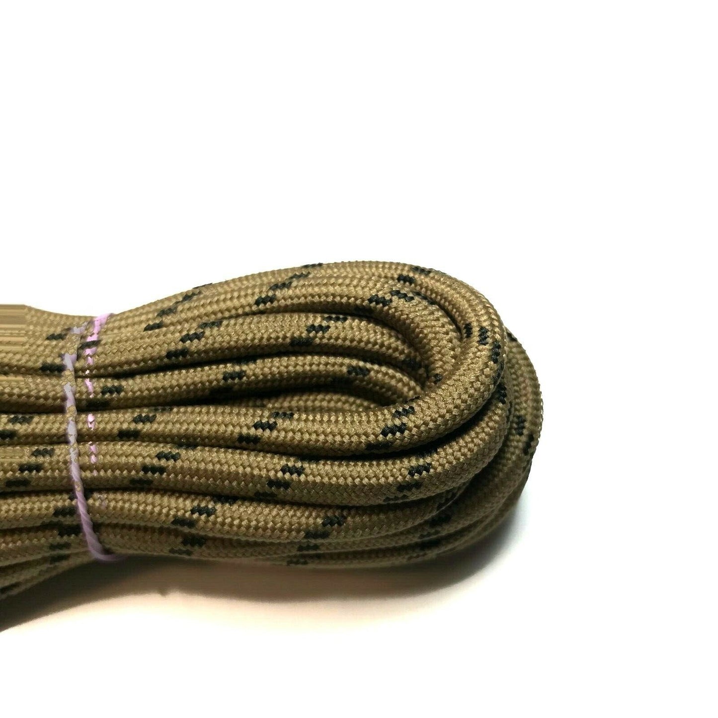 Heavy duty yellow brown round boot laces shoelaces for hiking work boots shoes