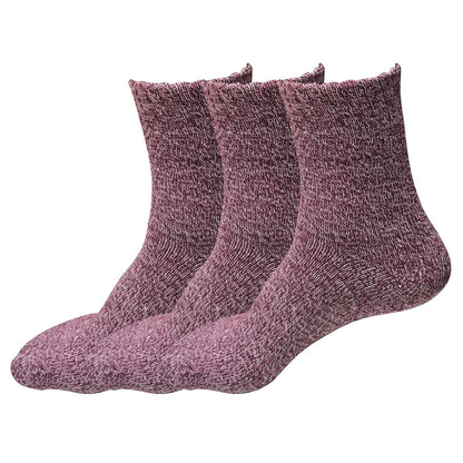 3 Pairs Womens Soft Winter Wool Thick Knit Thermal Warm Crew Cozy Boot Socks