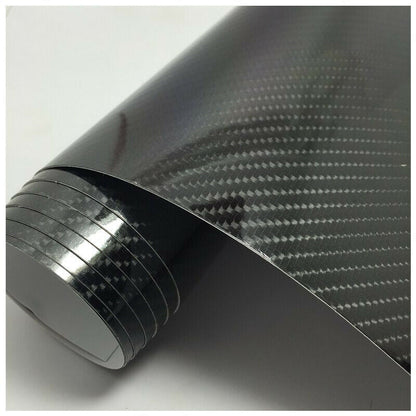 5D 6D Gloss Carbon Fiber Car Vinyl Wrap Sticker Decal Film Bubble Free for Cars