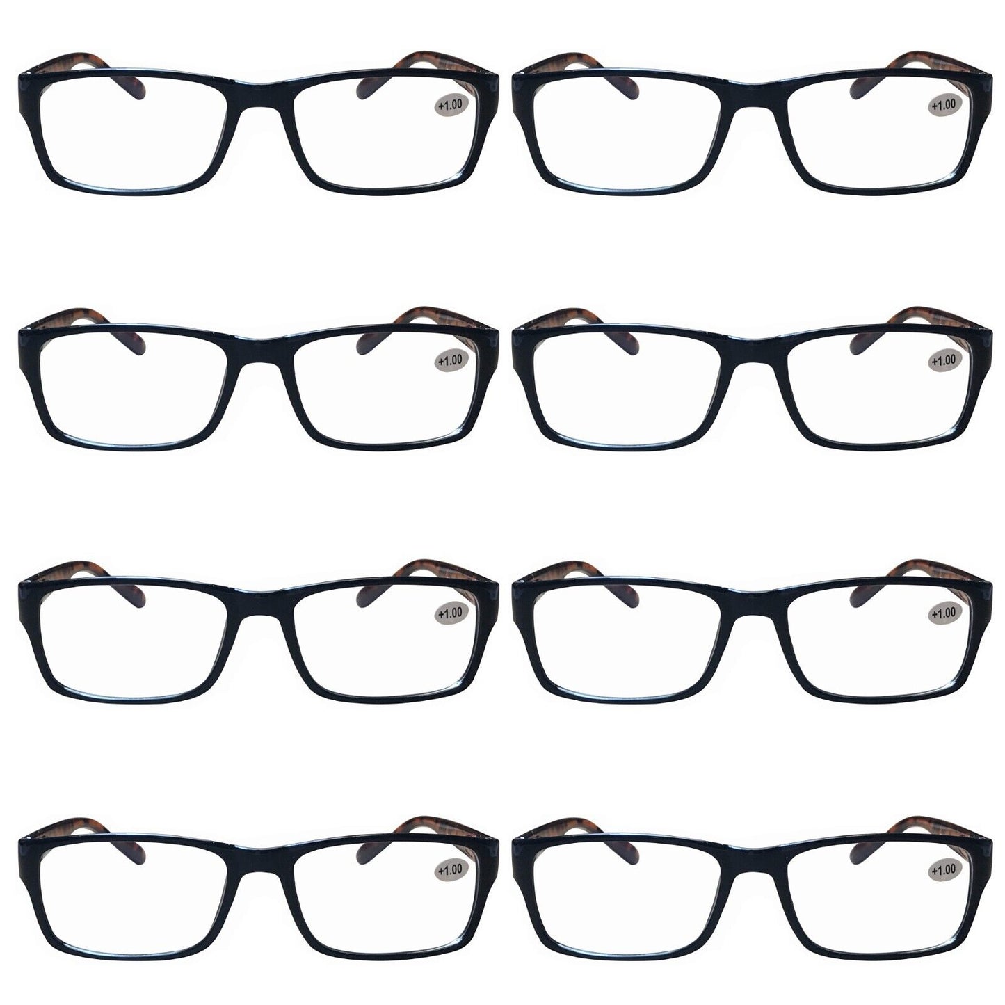 8 PK Unisex Anti Blue Light Reading Glasses Spring Hinge Readers for Men Women