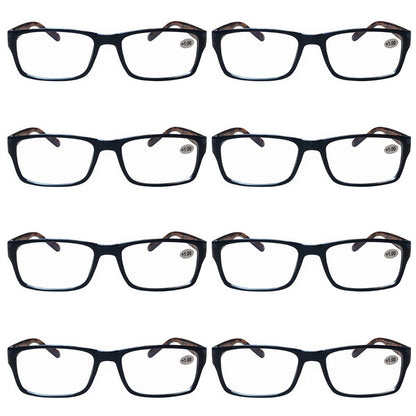 8 PK Unisex Anti Blue Light Reading Glasses Spring Hinge Readers for Men Women