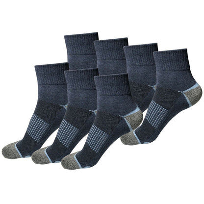 7 Pair Mens Mid Cut Ankle Quarter Athletic Casual Sport Cotton Socks Size 6-12