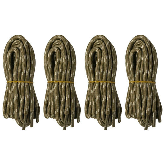 4 pairs 5mm Thick Heavy duty Round Hiking Work Boot Shoe laces Military Strings