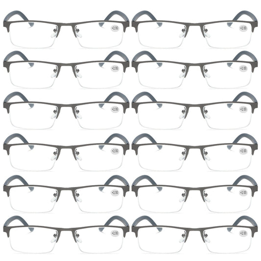 12PK Men Blue Light Blocker Reading Glasses Anti Blue Light Spring Hinge Readers