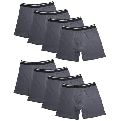 8PK Mens Performance Boxer Briefs Breathable Comfort Waistband Underwear Shorts