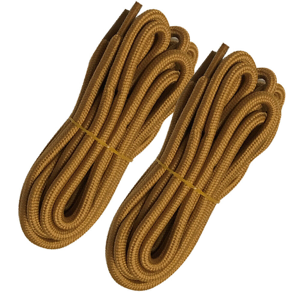 2pair 5mm Thick Heavy duty Round Boot Shoe laces Strings for Hiking Work Walking