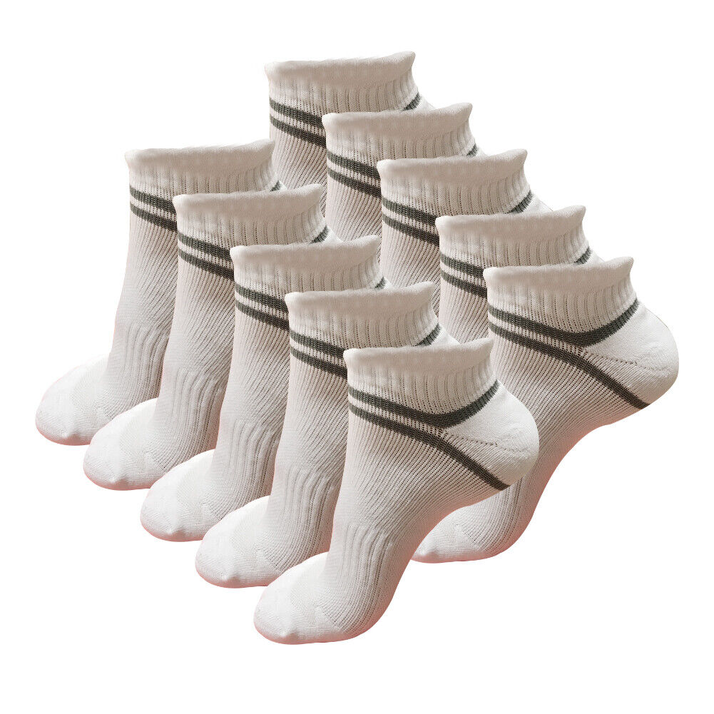 Lot 1-12 Mens Low Cut Ankle Cotton Athletic Cushion Casual Socks Size 9-11 10-13