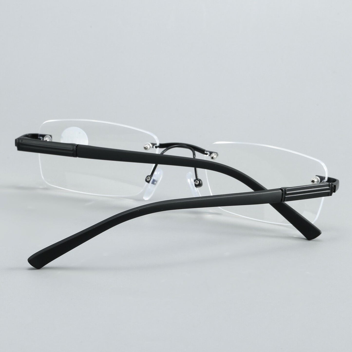 2PK Mens Anti Blue Light Blocking Rimless Reading glasses Spring Hinge Readers