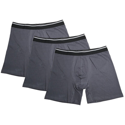 3PK Mens Performance Boxer Briefs Breathable Comfort Waistband Underwear Shorts