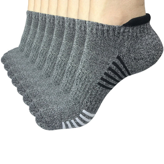 8 Pair Mens Low Cut Ankle Breathable Cotton Cushion Athletic Running Sport Socks