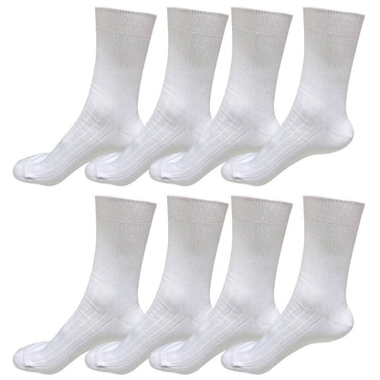 8 pairs 98% Cotton Mens Comfortable Casual Crew Dress Socks Mid Calf Size 9-11