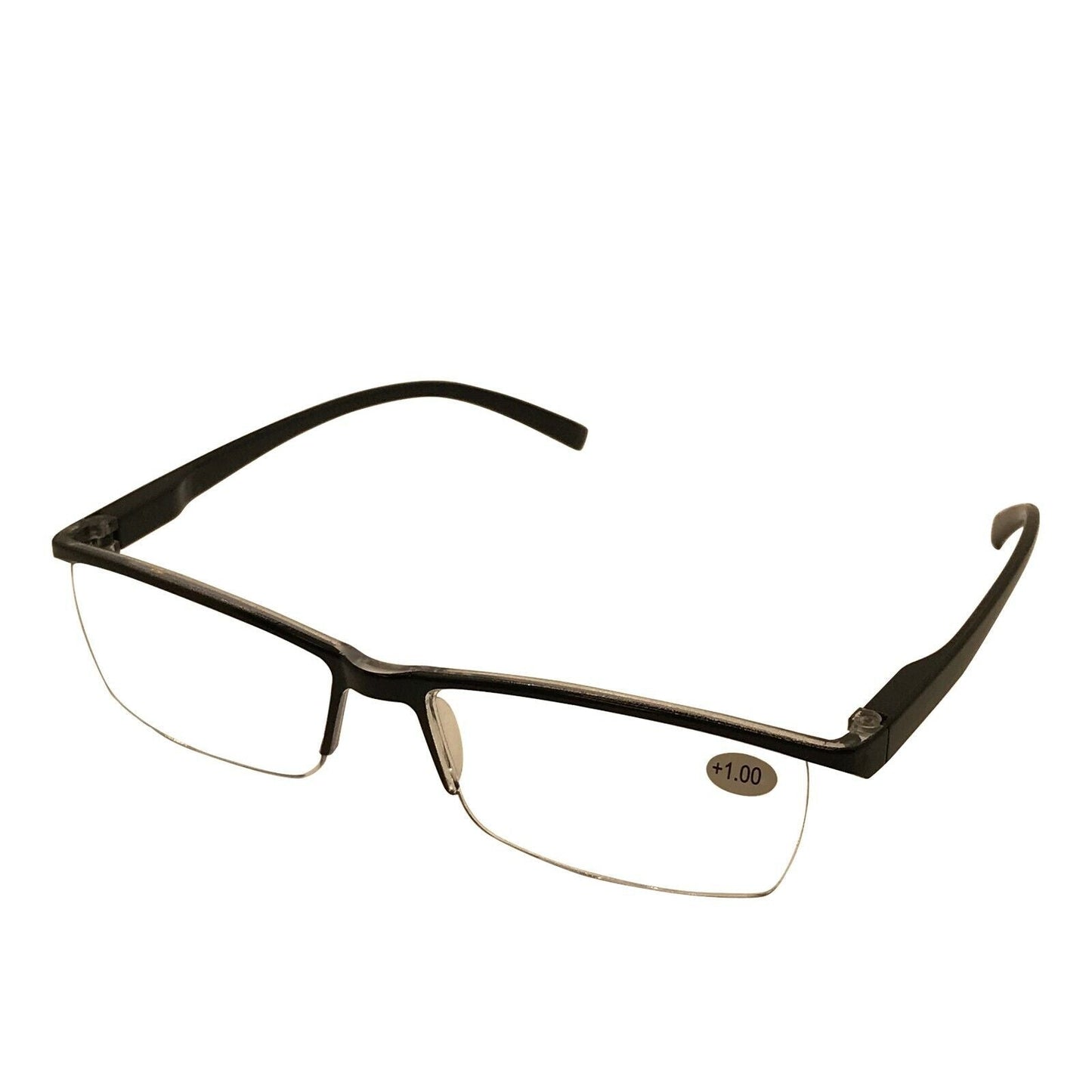 12 Packs Mens Rectangle Half Frame Reading Glasses Blue Light Blocking Readers