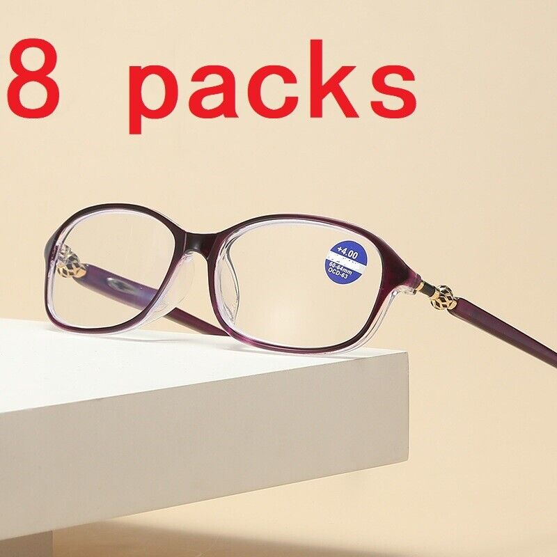 8Set Women Ladies Oval Frame Reading Glasses Classic Readers 1.50 2.50 3.00 3.50