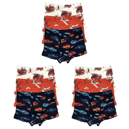 9 PK Toddler Kids Little Boys 100% Cotton Underwear Boxer Briefs 4T 5T 6T 7T 8T