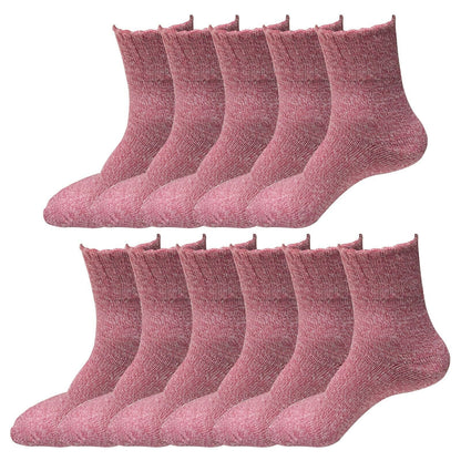 11 Pairs Womens Soft Winter Wool Thick Knit Thermal Warm Crew Cozy Boot Socks