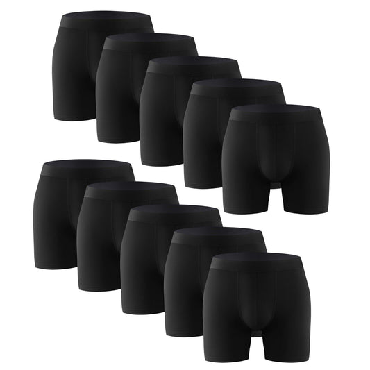 10PK Mens Boxer Briefs Breathable Tagless Underwear Soft Comfort Flex Waistband