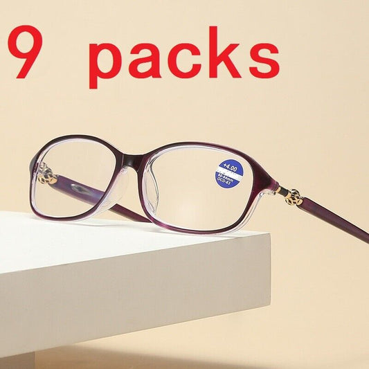 9Set Women Ladies Oval Frame Reading Glasses Classic Readers 1.50 2.50 3.00 3.50