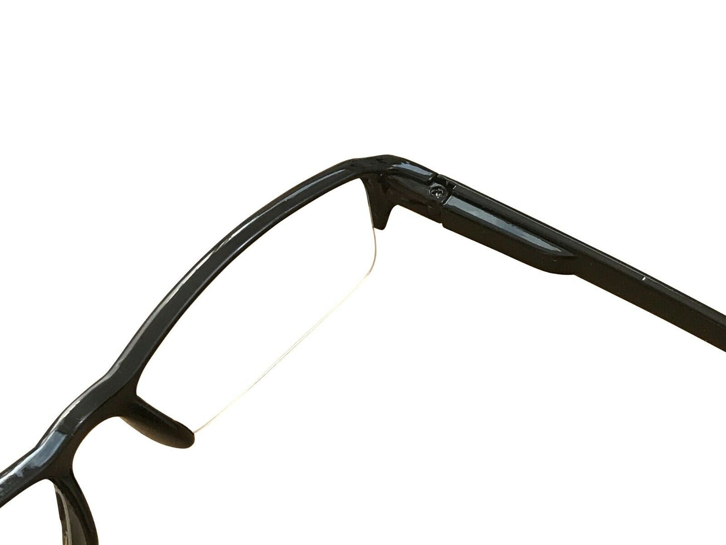 1 Pack Mens Unisex Rectangular Half Frame Reading Glasses Spring Hinge Readers