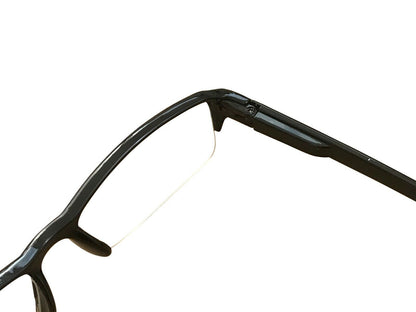 1 Pack Mens Unisex Rectangular Half Frame Reading Glasses Spring Hinge Readers