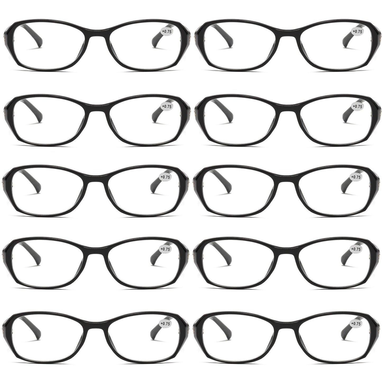 10Pair Womens Ladies Blue Light Blocking Reading Glasses Computer Gaming Readers