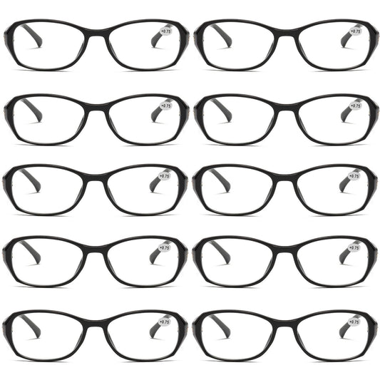 10Pair Womens Ladies Blue Light Blocking Reading Glasses Computer Gaming Readers