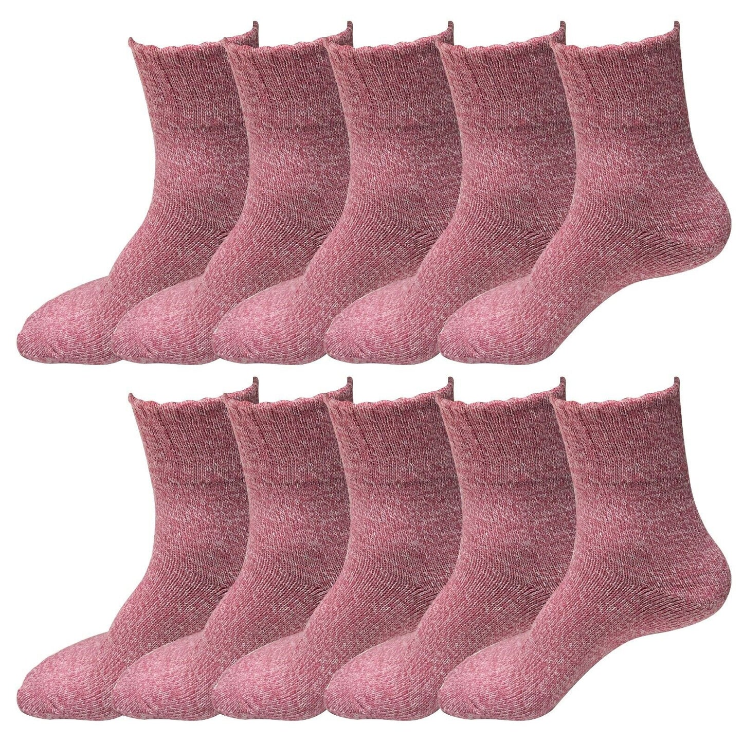 10 Pairs Womens Soft Winter Wool Thick Knit Thermal Warm Crew Cozy Boot Socks