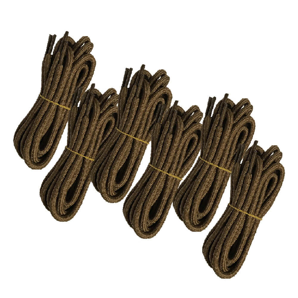 6pair 5mm Thick Heavy duty Round Hiking Work Boot Shoe laces Strings Replacement