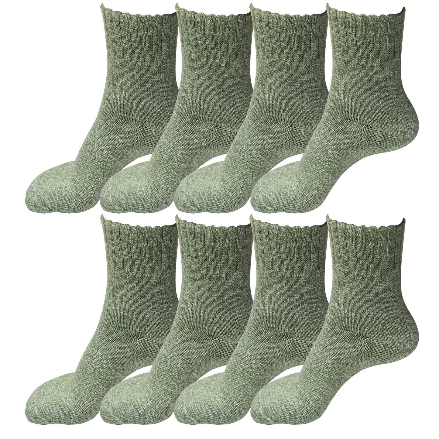 8 Pairs Womens Soft Winter Wool Thick Knit Thermal Warm Crew Cozy Boot Socks