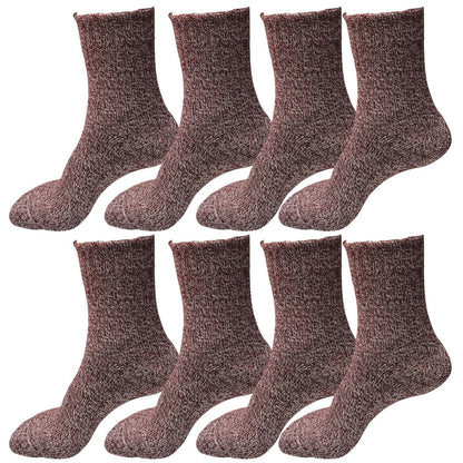 8 Pairs Womens Soft Winter Wool Thick Knit Thermal Warm Crew Cozy Boot Socks