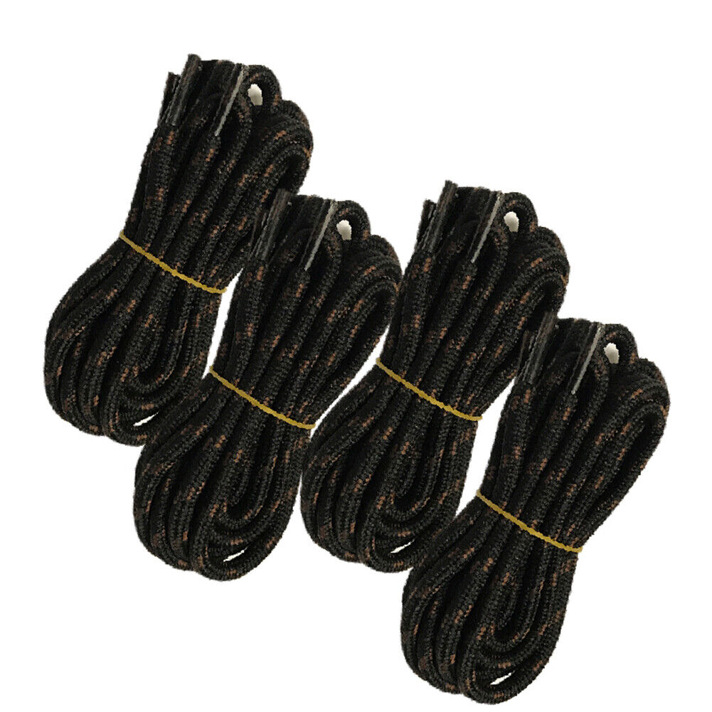 4pair 5mm Thick Heavy duty Round Hiking Work Boot Shoe laces Strings Replacement