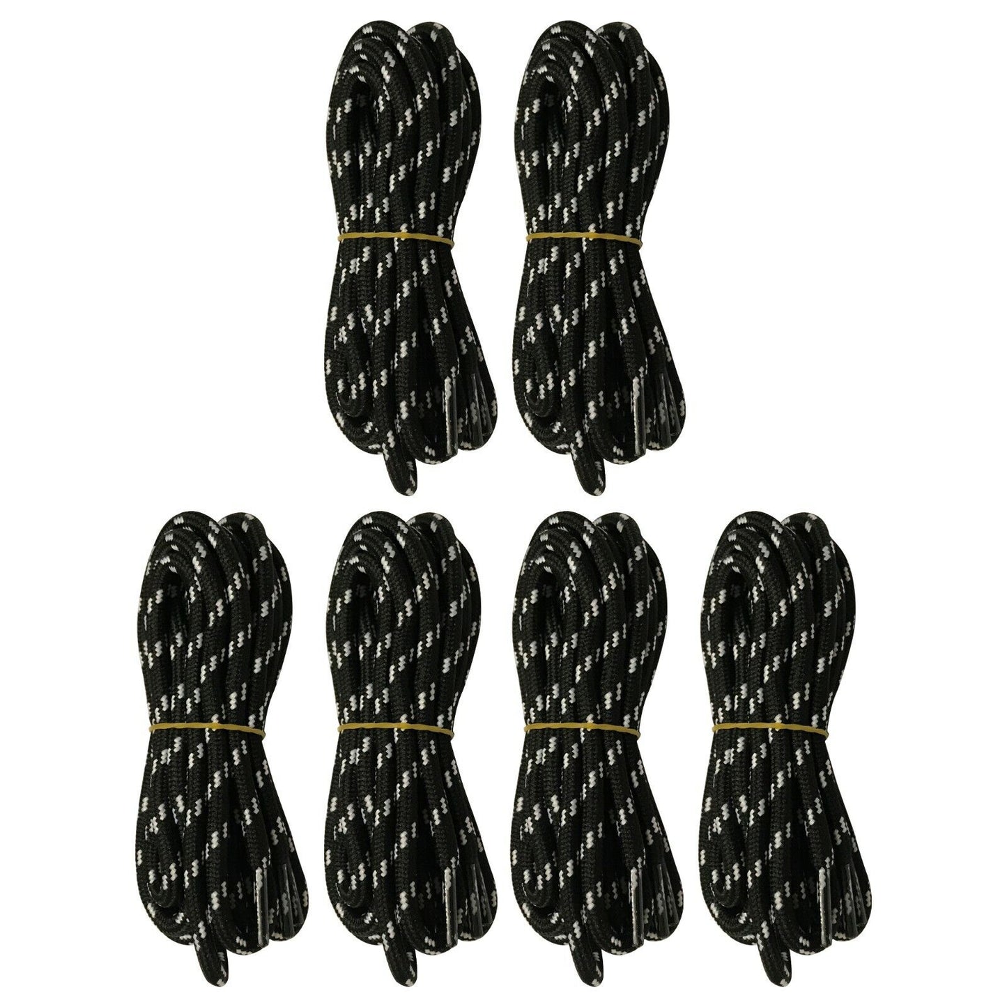 6 pairs 5mm Thick Heavy duty Round Hiking Work Boot Shoe laces Military Strings