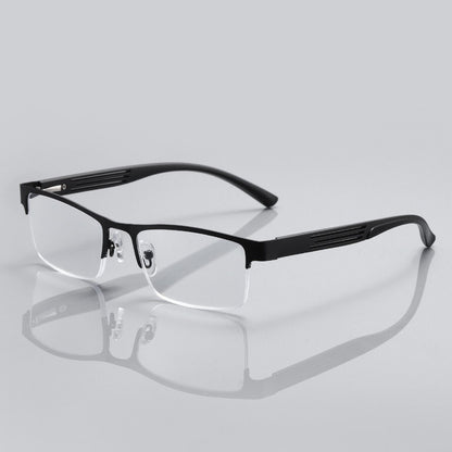 1 PK Mens Spring Hinge Blue Light Blocking Reading Glasses Half Frame Readers