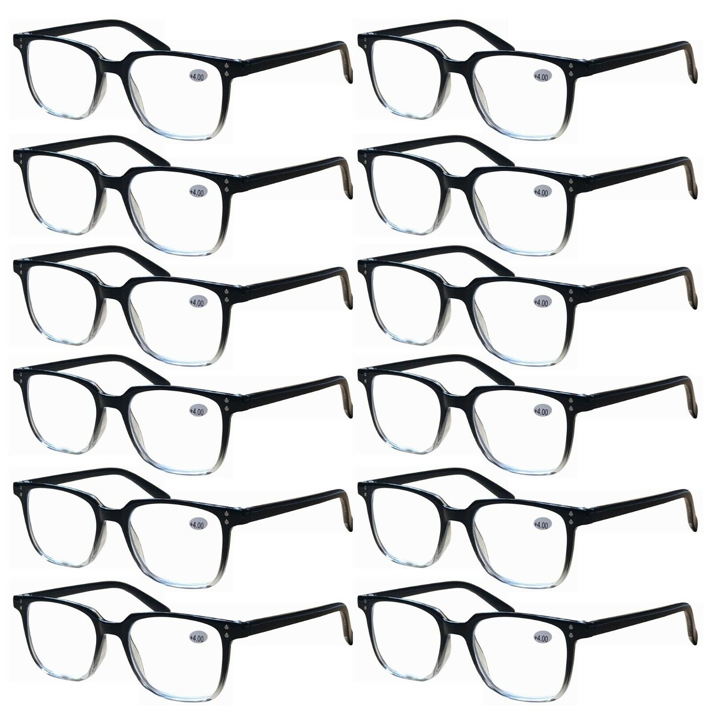 12 PK Unisex Blue Light Blocking Reading Glasses Computer Readers for Men Women