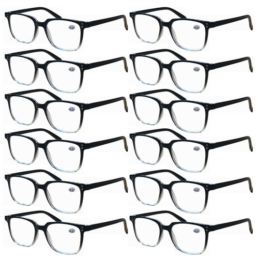 12 PK Unisex Blue Light Blocking Reading Glasses Computer Readers for Men Women