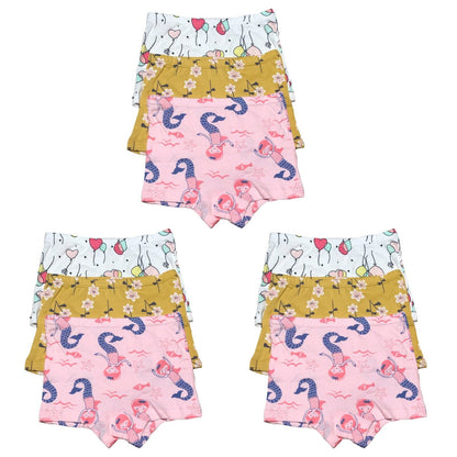 9 PK Toddler Little Girls Cotton Underwear Boxer Briefs Kids Panties Size 2T-7T