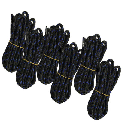 6pair 5mm Thick Heavy duty Round Hiking Work Boot Shoe laces Strings Replacement