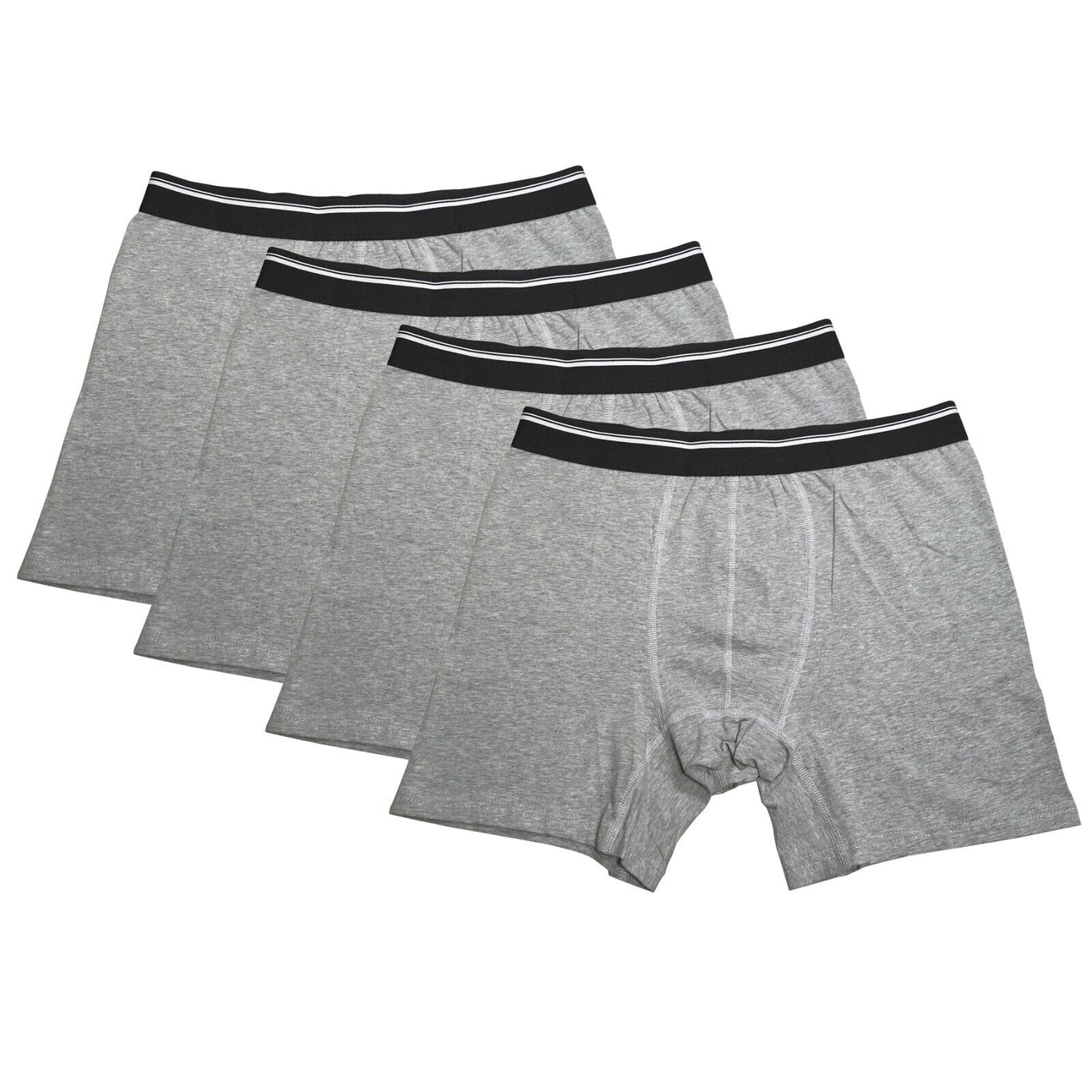 4PK Mens Performance Boxer Briefs Breathable Comfort Waistband Underwear Shorts