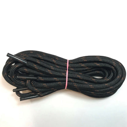 Black heavy duty long military hiking work boot shoe laces strings for men women