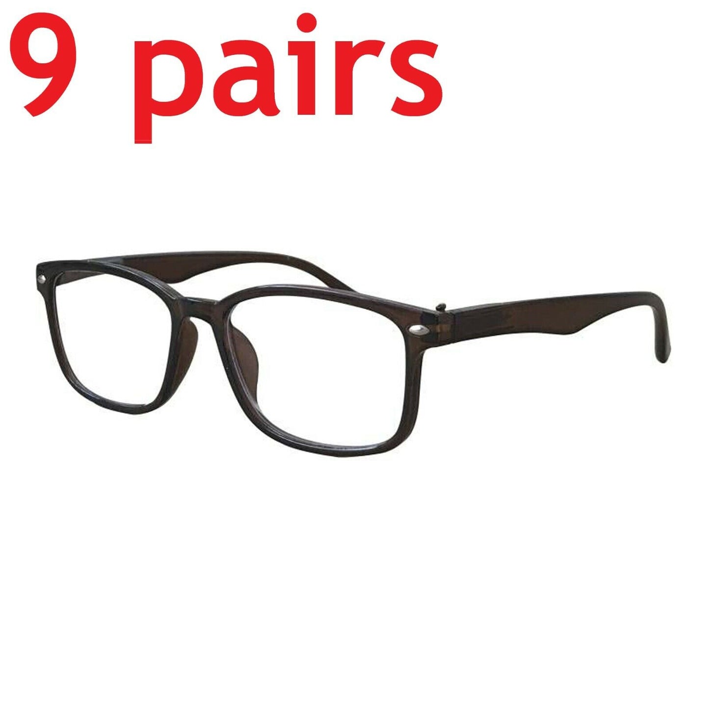 9 Pack Women Unisex Classic Reading Glasses Spring Hinge Anti Blue Light Readers