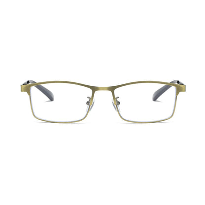 3 PK Men Reading Glasses Anti Blue Light Brass Metal Frame Spring Hinge Readers