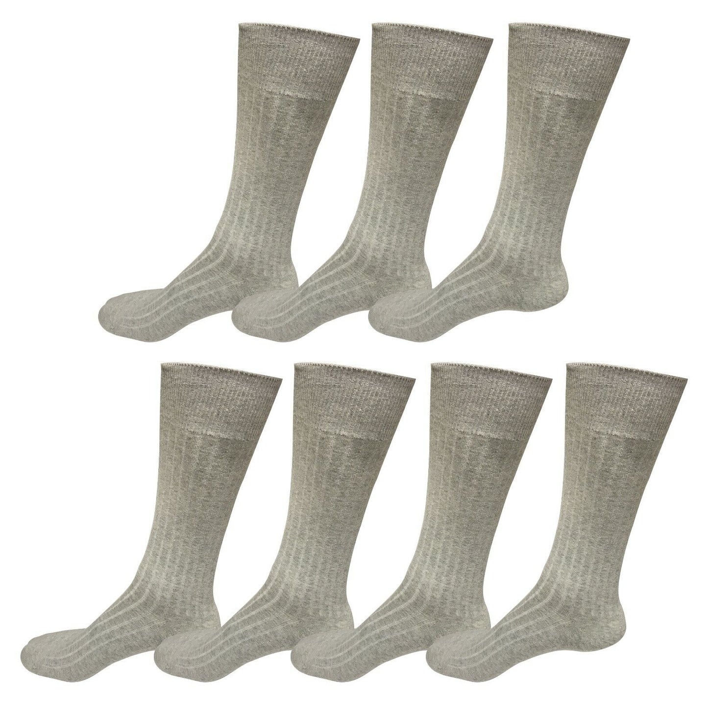 7pair Mens Comfortable Cotton Casual Classic Crew Dress Socks Middle Calf 9-13