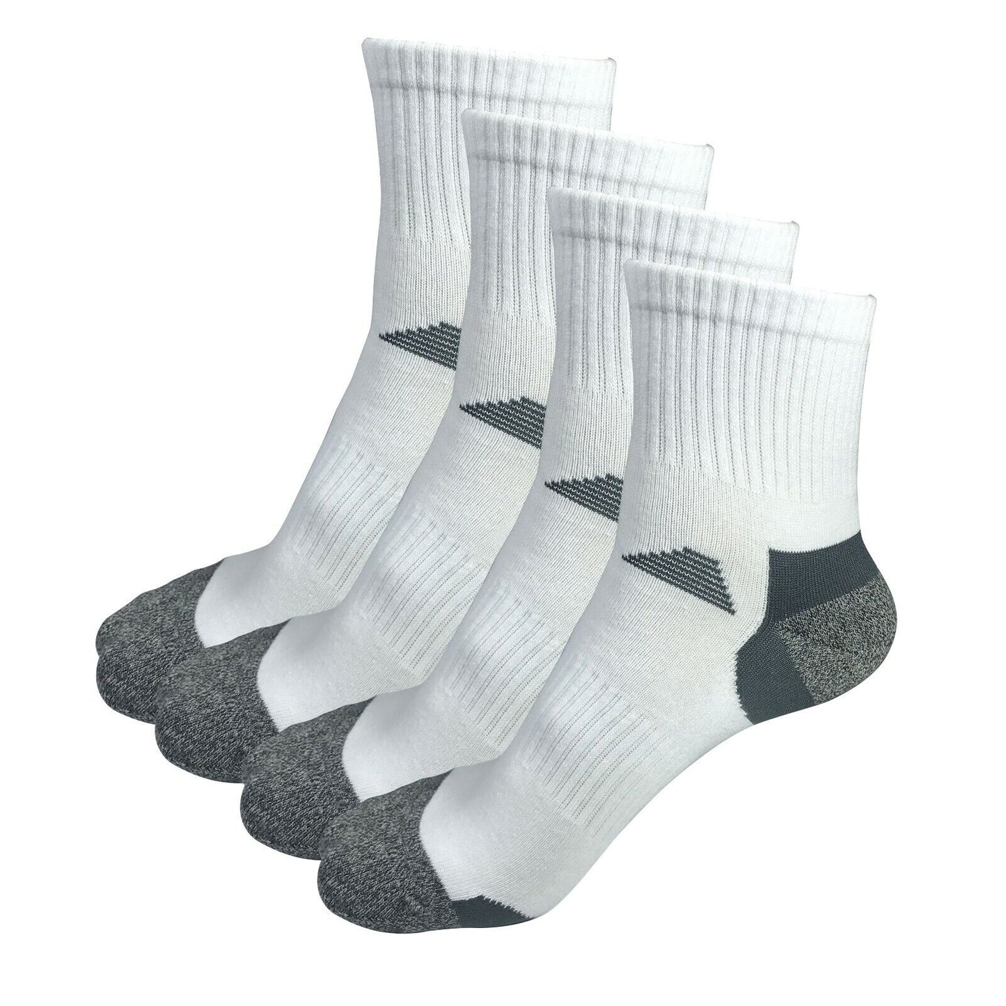 4 Pairs Mens Mid Cut Ankle Quarter Athletic Casual Sport Cotton Socks Size 6-12