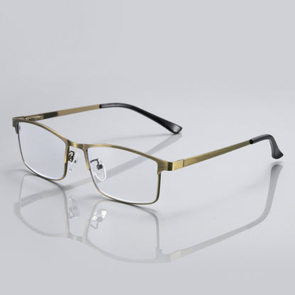 2 PK Mens Spring Hinge Metal Frame Blue Light Blocking Reading Glasses Readers