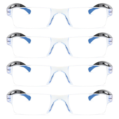 4PK Rimless Unisex Anti Blue Light Reading Glasses Blue Tinted Reader Men Women