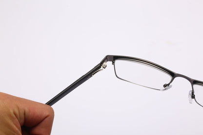 11 Pack Men Classic Style Square Metal Frame Reading Glasses Spring Hinge Reader