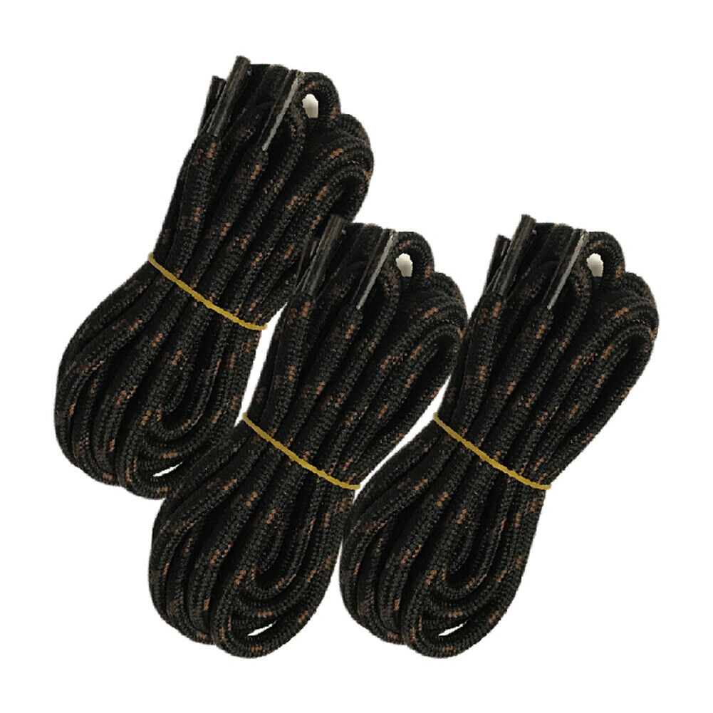 3pair 5mm Thick Heavy duty Round Hiking Work Military Boot Shoe laces Strings