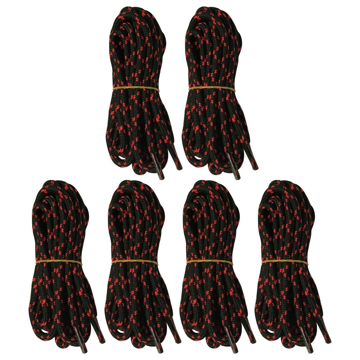 6 pairs 5mm Thick Heavy duty Round Hiking Work Boot Shoe laces Military Strings