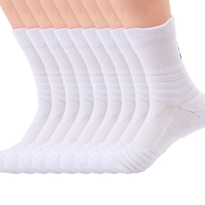 Lot 1-12 Mens Cotton Athletic Sport Casual Work Crew Socks White Size 9-11 6-12